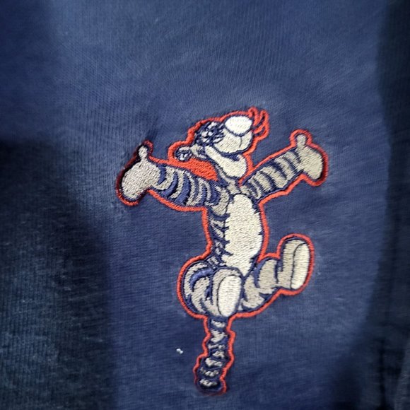 Vintage Disney Store Tigger Embroidered Sweatshirt Jacket Hooded Blue Small - Picture 4 of 12